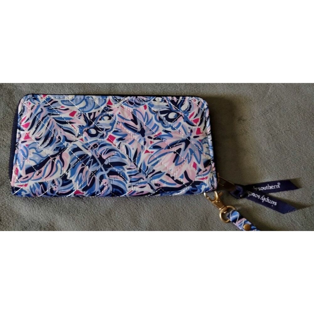Simply Southern Wallet with Wrist Strap Quilted Zippered